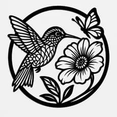 Decoração Minimalista para parede 16×16 cm Beija-flores Enfeite de parede decorativo