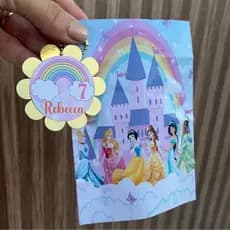 ENVIO IMEDIATO - KIT SACO ZIP LOCK PERSONALIZADO EM QUALQUER TEMA - princesas branca de neve