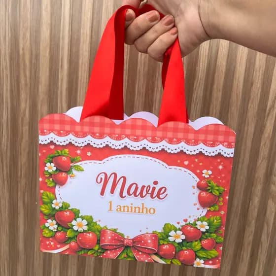 Sacolas personalizadas QUALQUER TEMA sacolinha surpresa lembrancinha de festa jardim encantado - sacola de fim de festa