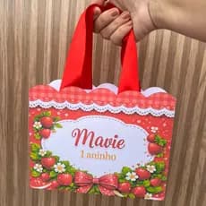 Sacolas personalizadas QUALQUER TEMA sacolinha surpresa lembrancinha de festa jardim encantado - sacola de fim de festa