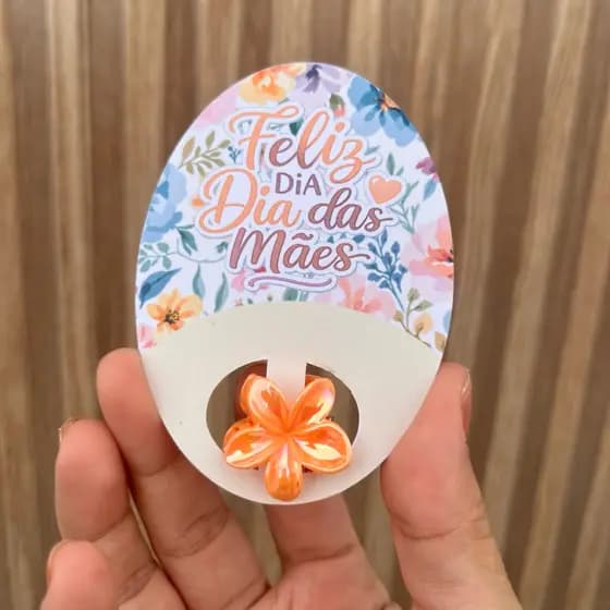 Mimo dia das mães com presilha piranha de cabelo flor