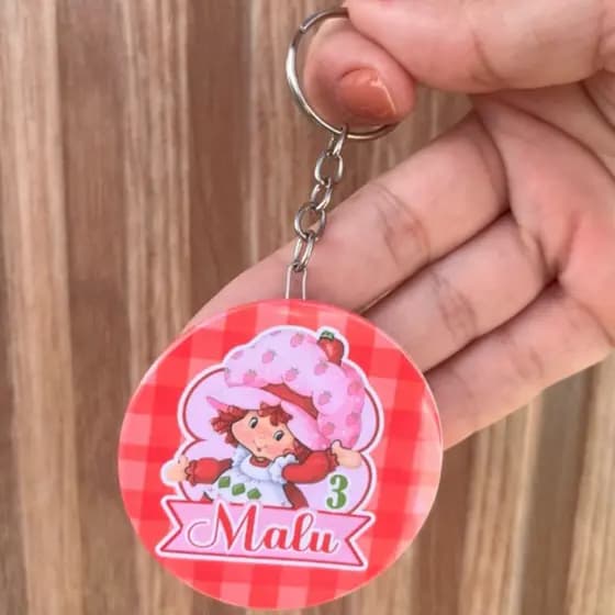 Chaveiro personalizado moranguinho Aniversário - PRODUZIMOS EM QUALQUER TEMA