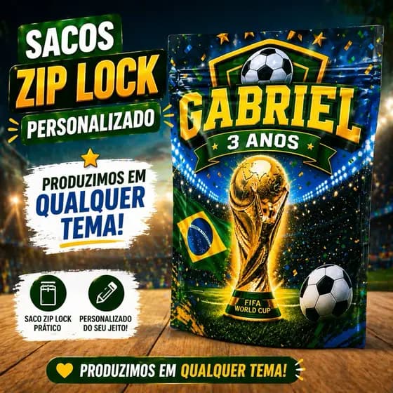 Saco zip lock Personalizado qualquer tema -- PRODUZIMOS QUALQUER TEMA