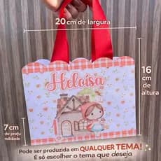 Sacolinha QUALQUER TEMA  Personalizado | Sacolinha | Lembrancinha | Mimos | CHAPEUZINHO| Aniversário PEGUE E MONTE
