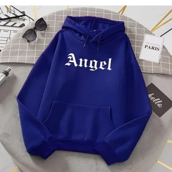 blusa moletom flanelado feminino streetwear estilosa anjos angel de frio casaco canguru bolso capuz envio rapido