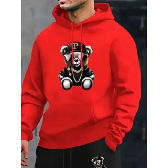 blusa moletom estiloso feminino masculino unissex street wear hip Hop casaco urso bad boy ostentacao flanelado de frio