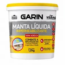 Manta Líquida Emborrachada Garin 1,2 kg Cinza, Impermeabilizante para Laje, Telhado e Parede