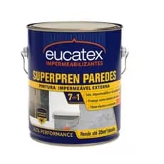 Tinta Parede Impermeável Emborrachada Branco 3,6L Superpren - EUCATEX