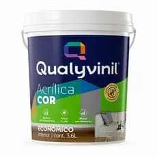 Tinta Acrilica Qualyvinil 3,6L Economica Para Pintura de parede e teto Antimofo