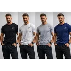 Camiseta Masculina Dry Fit Seda Gelada ConfortávelFrescor Imediato, Leve e Respirável -AERIS