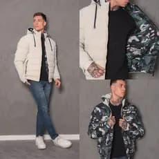 bobojaco jaqueta masculino moda com capuz  novo jovem continue quente aquecido corta vento usar face pra frio