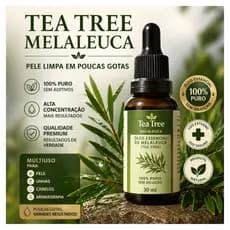 Óleo Essencial De Melaleuca Conta Gotas 100% Puro 30ml