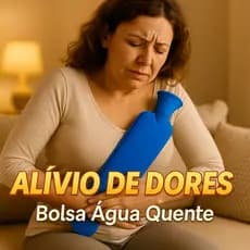 Bolsa Água Quente BIG Fisiovital 72cm – Cólicas, Dores - Compressa Térmica Ortopédica Flexível 2L