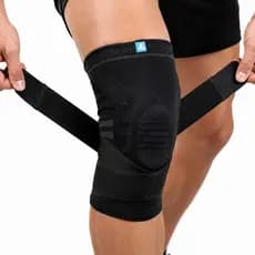 Órtese / Joelheira de Suporte para Joelho Fisiovital | Ajustável Ortopédica com Anel de Silicone