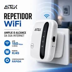 Repetidor WiFi 150Mbps 2.4GHz Extensor Sinal RJ45 Aitek ARW-0001