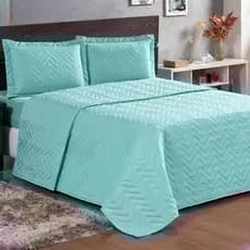 Colcha Para Cama de Tamanho Queen + 2 Portas Travesseiros Matelados - akan