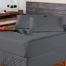 Capa Impermeável Para Cama King + Kit 2 Portas Travesseiros Impermeáveis - akan