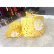 kit de chapeu com bolsa infantil tamanho de 01 a 05