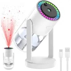 Umidificador de Ar Galáxia LED Projetor Céu Estrelado USB Mini Umidificador Silencioso