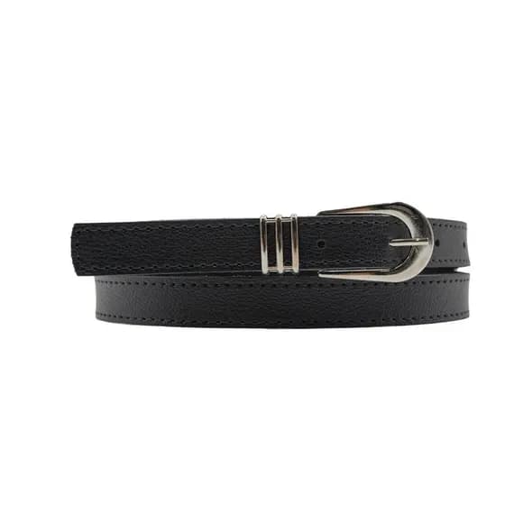 Cinto Feminino 1,5cm Fivela Redonda Dourada Prateada Moda Atual Inverno Verão 96220