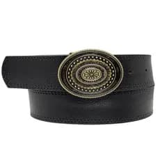 Cinto Feminino 3,5cm Country Couro Fivela Metal 96590