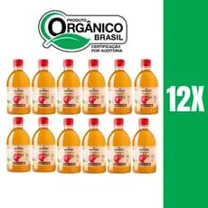 Vinagre de Maça Orgânico 4,2 Acidez 4 Estações - Kit com 12 Unidades de 450ml cada