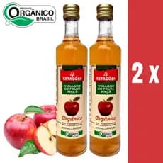 Vinagre de Maça Orgânico 4,2% Acidez 4 Estações -- KIT 2 X 500ml cada