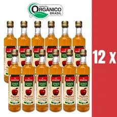 Vinagre de Maça Orgânico 4,2% Acidez  4 Estações - KIT 12 Unidades de 500ml cada