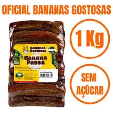 Bananas Gostosas 1 Kg Banana Passa Desidratada Natural/Sem Açúcar