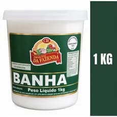 Banha Suína do Torresmo Gordura Suína Artesanal Balde 1Kg - PRODUTOS DA FAZENDA