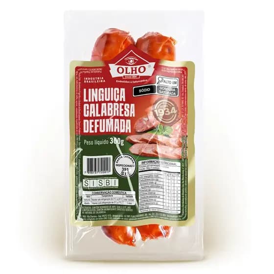 Linguiça Calabresa Defumada Olho Embutidos RECEITA ORIGINAL