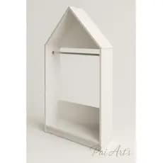 Cabideiro Infantil Casinha MDF Branco 90x130cm – Arara de Roupas