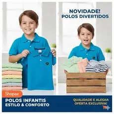 CAMISA GOLA POLO INFANTIL MENINO