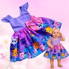 VESTIDO INFANTIL BOLOFOS LILÁS 1 A 2 ANOS