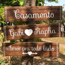 Kit 3 Placa Decorativa Casamento amor pra todo Lado