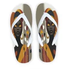 Chinelo Estampa Mulher Afro Colorida Adulto e Infantil