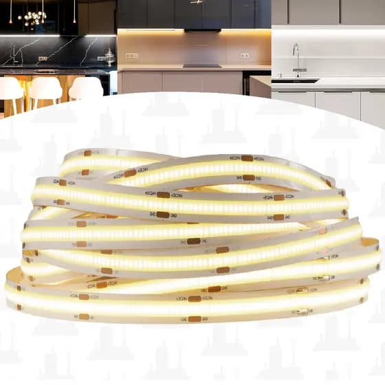 Fita LED COB 12V 5M 320LEDs/M Flexível De Alta Densidade 3000K 4000K 6500K Decoração LED FACTORY