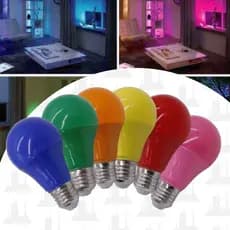 Lampada Bulbo Led 9w Amarelo/Azul/Vermelho/Rosa/Verde Decorativo 110v 220v E27 BIVOLT LED FACTORY