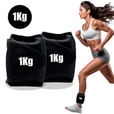 Par de Caneleira Peso 1kg Treinar Pernas Academia Tornozeleira Treino Exercício Crossfit Fitness Academia Musculação