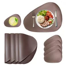 Kit Jogo Americano para Mesa Couro Porta Copos Restaurante Souplast