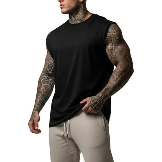 Regata Oversized Machão Casual Lisa 100% Algodão Streetwear