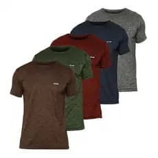 Kit 5 Camisa Masculina Treino Camiseta Manga Curta Dry Fit Blusa Malha Fria Moda Fitness Masculino