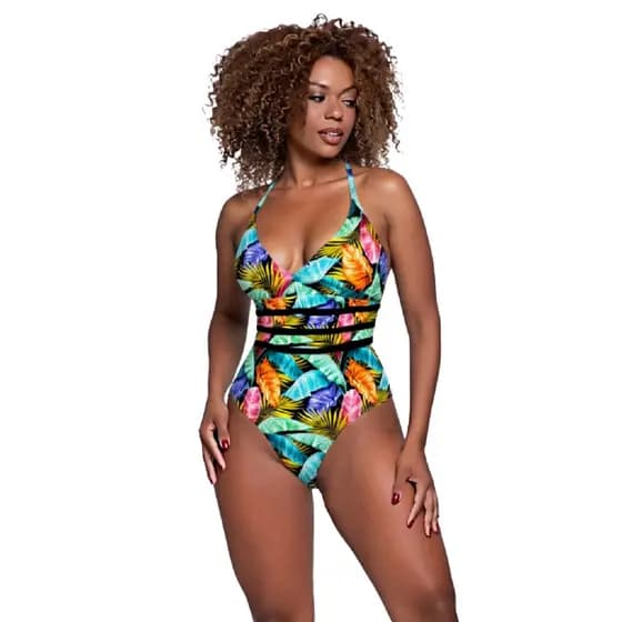 Maiô Body Modelador Feminino Frente Única Com Bojo Removivel Maiô Cavado Alças Ajustáveis Verão 2025