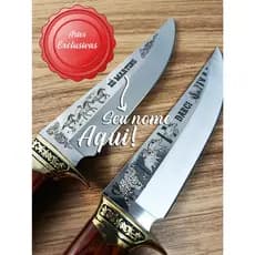 Faca Personalizada | Ideal para Churrasco, Pesca e Camping | Presente Único