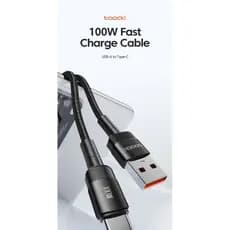 Toocki 6a Cabo USB Para Tipo C Para Huawei Xiaomi PD 100w Carregamento Rápido 3M Cabo de Dados  Para Samsung Oneplus