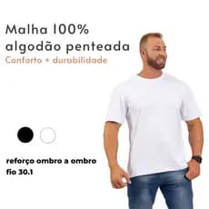 camiseta premium lisa masculina 100% algodão fio 30.1 penteado