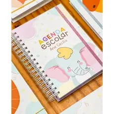 Agenda escolar personalizada não datada para bebê creche