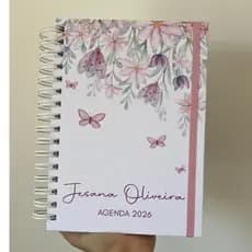AGENDA PERSONALIZADA 2026 ou 2027 PÁGINA POR DIA   - Personalizada com sua arte, foto ou logotipo