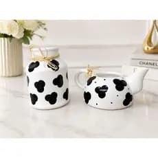 Conjunto Decorativo Vaquinha Leiteira + Chaleira Multiuso