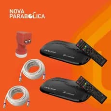 2 Receptor TV HD Satélite Bivolt Vivensis VX10 Parabolica Digital Sitio Fazenda + Lnbf Duplo +2cabos